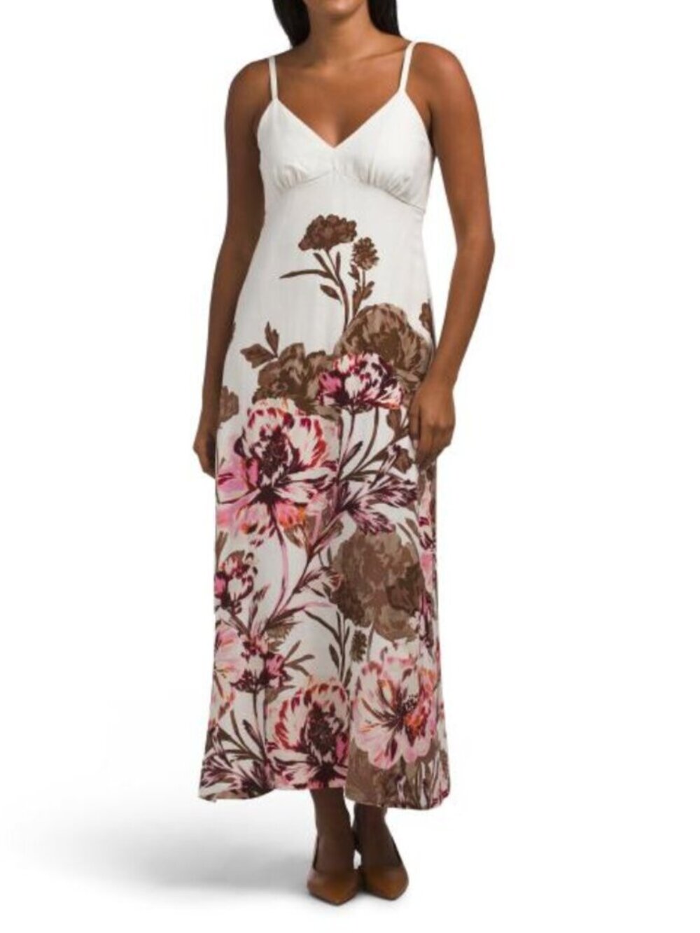 TAYLOR Linen Blend Maxi Dress